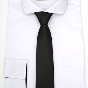 검정 자동 넥타이 지퍼 넥타이 폭 7cm 8cm