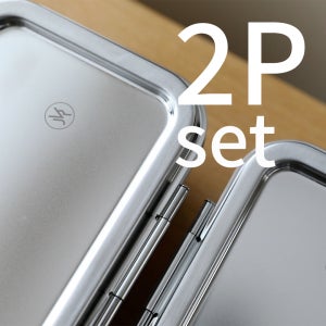 JVR 국내산 올스텐 사각 밀폐용기 김치통 도시락 나눔반찬용기 M2 2P 세트