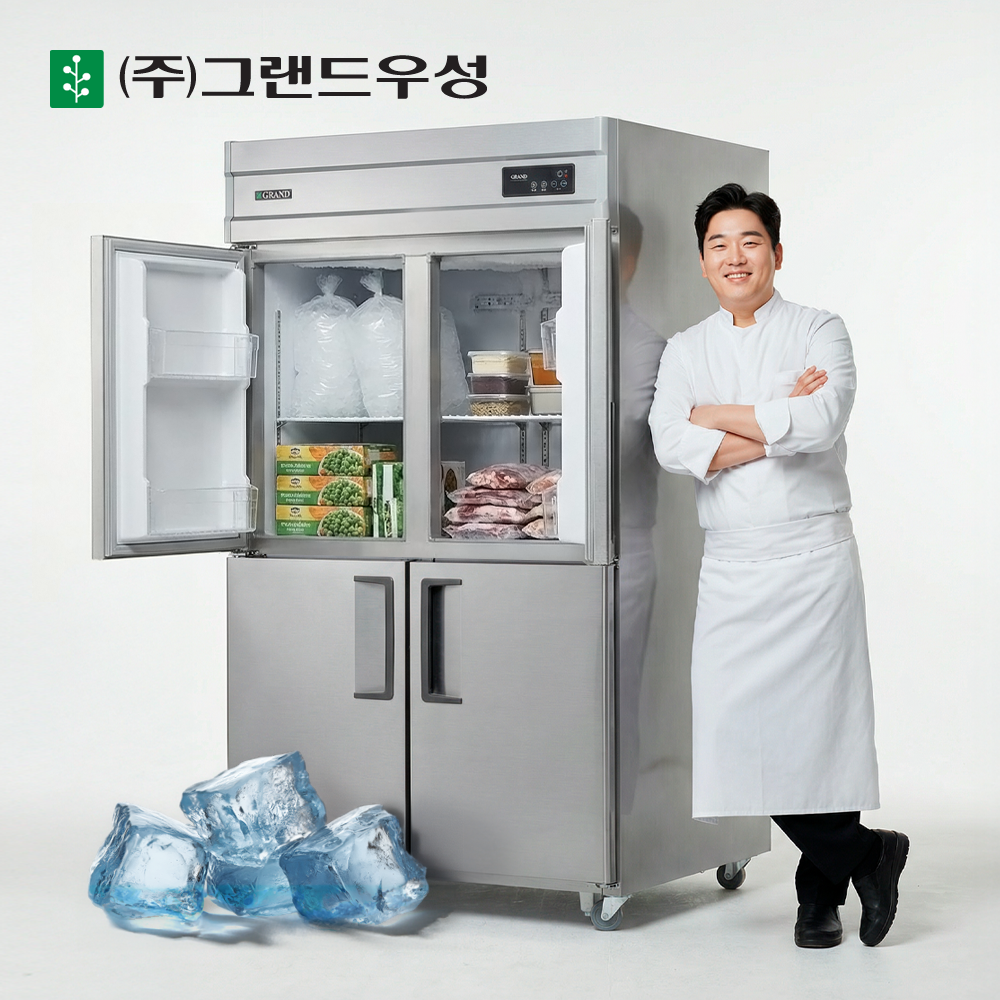 우성 업소용 냉동고 45박스 냉장고 올냉동 메탈 디지털 1100L 영업용