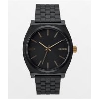 메탈밴드시계 Nixon Time Teller Matte Black & Gold Analog Watch