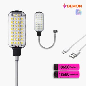 자석 부착 34구 LED 충전식 자바라 작업등 고광량