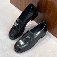 프라다 여성 삼각로고 브러시드 가죽 페니 로퍼 / PRADA TRIANGLE LOGO BRUSHED LEATHER PENNY LOAFER [1D902M 055]