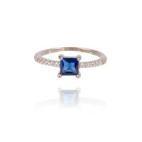 high / Sapphire princess cut cubic ring [사파이어 프린세스컷 큐빅 반지]