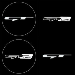 기아 GT 라인 4타입 자동차 엠블럼 차량용 도어스팟 도어빔 LED 도어 라이트 언더 램프 매립형 1세트 (2개)