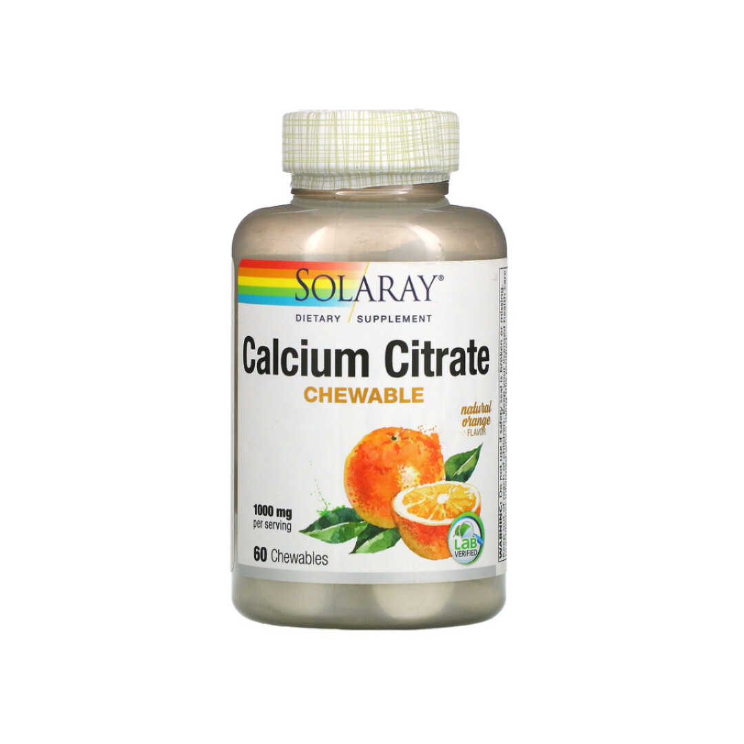 Solaray 솔라레이 칼슘 싸이<b>트레이트</b> 오렌지 250 mg 60 <b>츄어블</b>