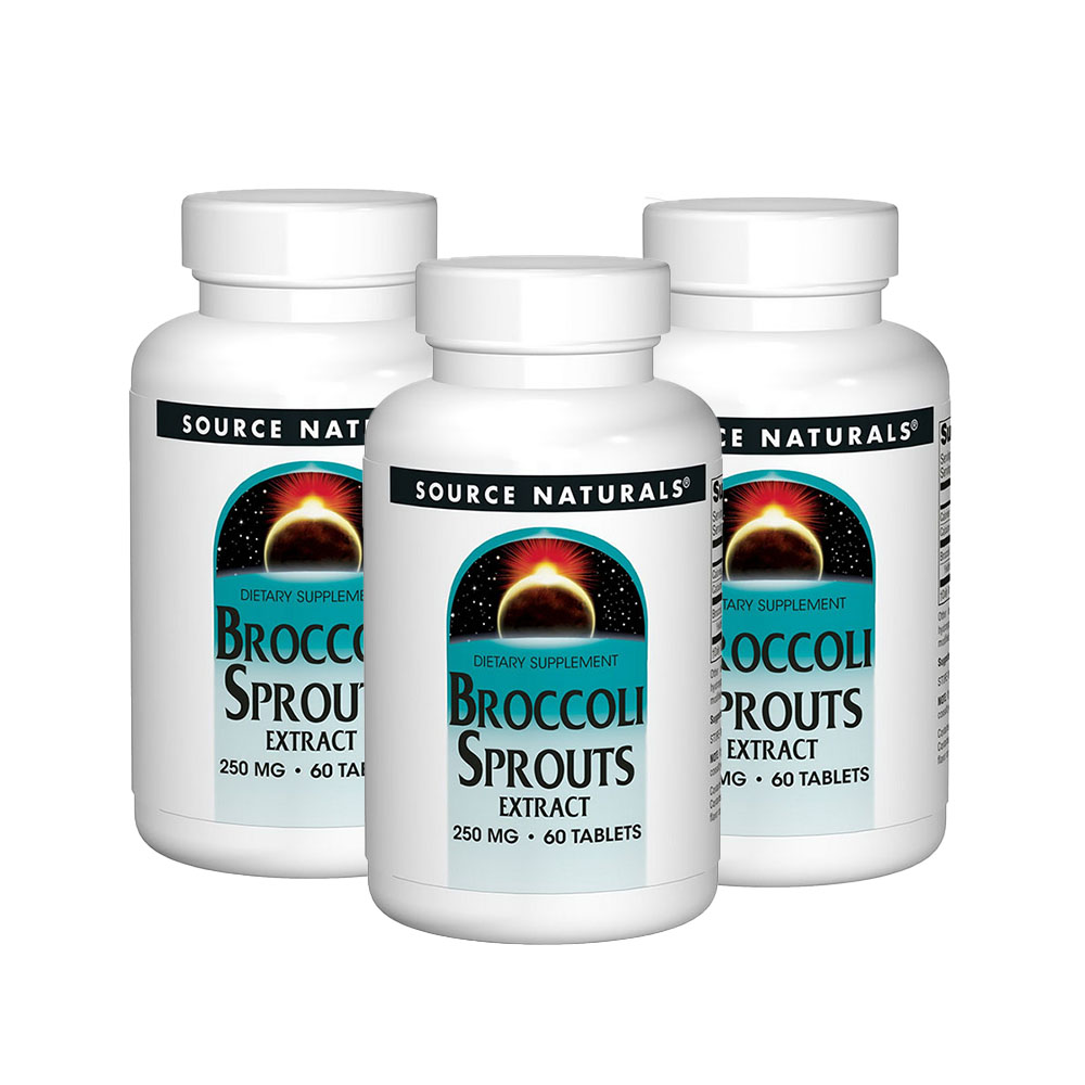 소스네츄럴스 <b>브로콜리 스프라우트 250mg</b> 설포라판 60정 3팩