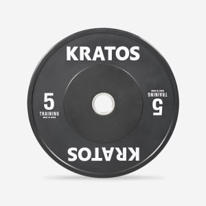 크라토스 고무 연습용 컬러 중량원판 범퍼플레이트 바벨 역도 홈짐 크로스핏 5kg, 1개