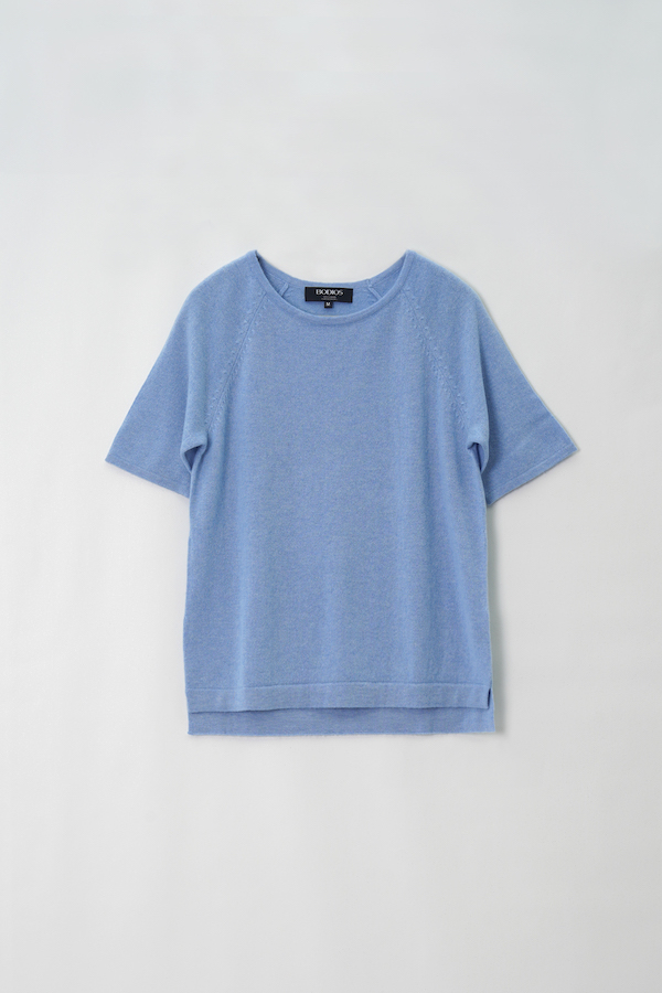 론론 RONRON MULTI STRIPE HEART POCKET OVER FIT LONG SLEEVE T