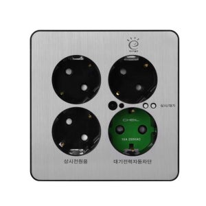 제일전기 디아트플러스 메탈실버 대기전력 콘센트 4구