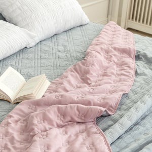 더자리 마일드셔플 이불 패드 세트 Q 마일드그레이