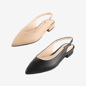 프리토 마사 국내생산 수제화 스틸레토 슬링백 스트랩 플랫슈즈 2cm