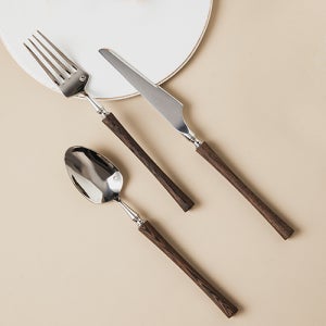 SELBY 스테인리스 천연목 커트러리 세트 3종