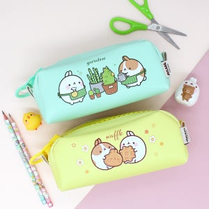 몰랑이 왕지퍼 필통 캐릭터 필기구 아동 초등학생 학용품 봉제 펜슬 케이스