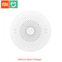 xiaomi mijia 게이트웨이 2 스마트 홈 키트 게이트웨이 허브 알람 시스템 제어 라디오 yi 카메라 도어 센서 벨 온도 패키지 없음