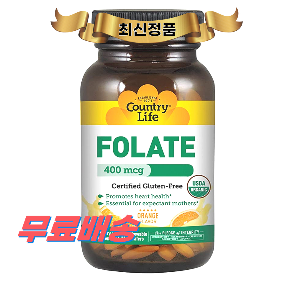 <b>컨트리라이프 엽산</b> 폴레이트 400mcg 100정 Country Life Folate