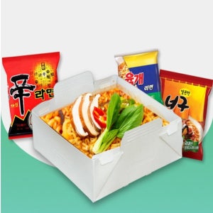 종이 냄비 5p세트 직화 인덕션 가스렌지 휴대용 일회용 여행 캠핑 뽀글이 라면 용기 모음