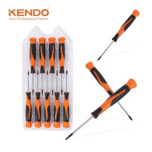 켄도 정밀드라이버 세트 9PCS 20537N 시계 안경 일자 십자 별