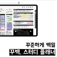 [꾸백] 스터디 플래너 PDF 블랙 에디션 굿노트 노타빌리티 아이패드 다이어리 속지 꾸준하게 백일