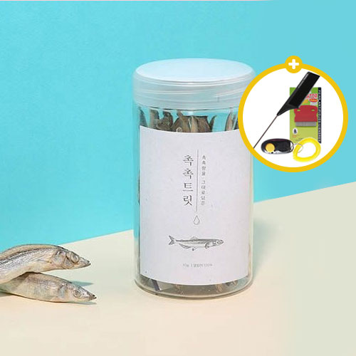 촉촉트릿 고양이 강아지 동결건조 간식 열빙어, 65g, 1개