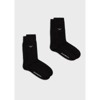 엠포리오 알마니 2 Pack Cotton Socks 00120 Oxfrd Blk