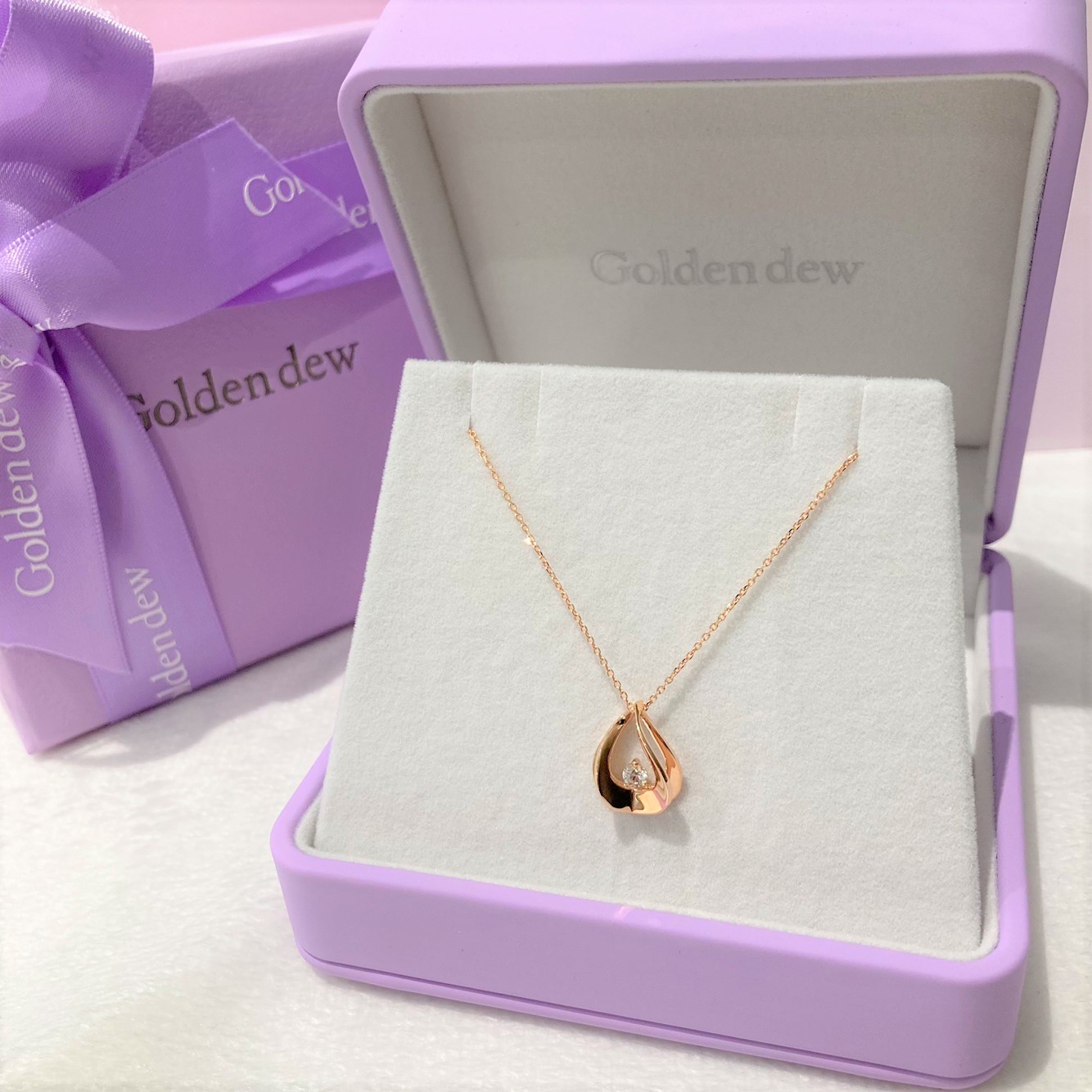 골든듀 모닝듀 다이아몬드 목걸이