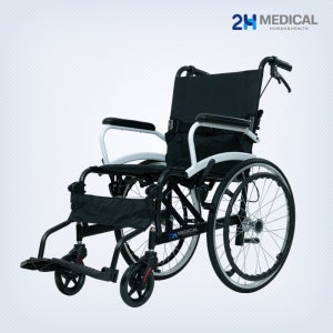 2H메디컬 라이트휠체어 일반형-11kg 초경량 접이식 여행용 휴대용 가정용 수동 휠체어
