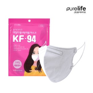 퓨어라이프 KF94 새부리형 마스크 화이트 대형 80매