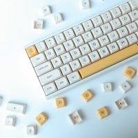 귀여운 꿀벌 키캡 XDA PBT 기계식 키보드 옐로우 키캡 138키 한성 한무무 레오폴드