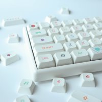 포인트 컬러 화이트 XDA PBT 기계식 키보드 키캡 한성 한무무 필코 레오폴드