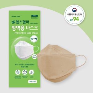 KF94 헬스헬퍼 대형 마스크 베이지 100매 추가10매