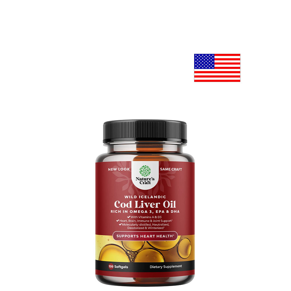 미국 Natures Craft Cod Liver Oil 대구간유 먹는법 100캡슐