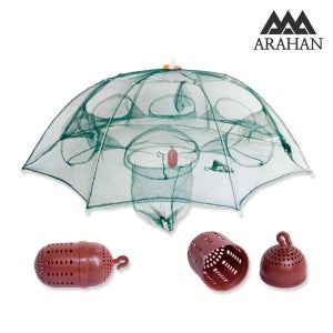 업그레이드 8구 우산 새우망 자동 통발 원터치 미꾸라지 가재 붕어