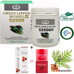 뉴질랜드 초록입홍합 초록홍합 초록잎홍합 푸른잎 그린 고함량호주 GLM 52500 180캡슐