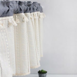 테슬 주방 작은창 커튼 사생활보호 가리개