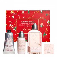 록시땅 loccitane 바디용품 선물세트 벚꽃 컬렉션 벛꽃 목욕 & 샤워 젤, 쉬머링 로션, 핸드크림, 벛꽃향 비누