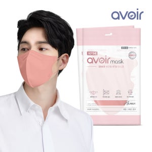 [아보아] KF94 대형 핑크 100매 새부리형 일회용 개별포장 국내생산 비말차단마스크