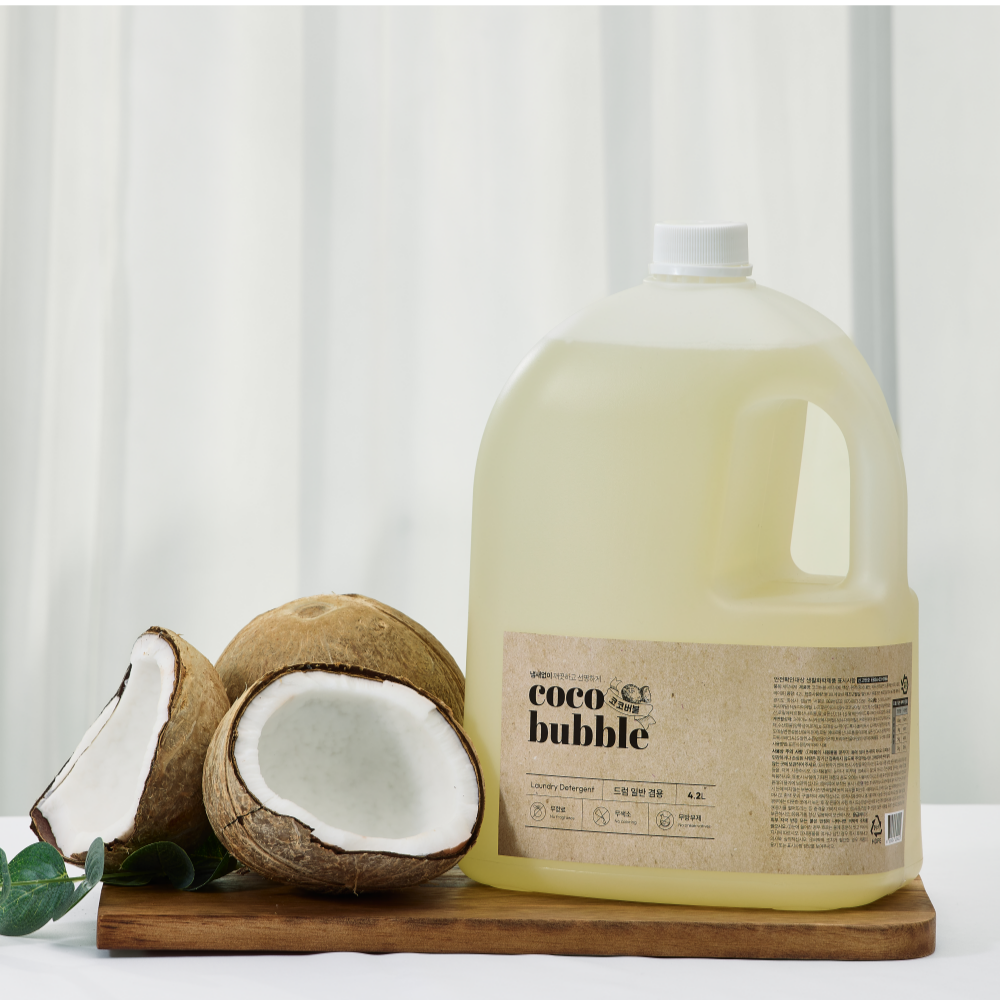 코코버블 세탁 세제 4.2L 실내 건조 천연 중성 세제 빨래 쉰내제거 땀냄새 제거