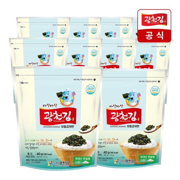 [광천김] 바삭바삭 해물 모둠 김자반 40g 10봉