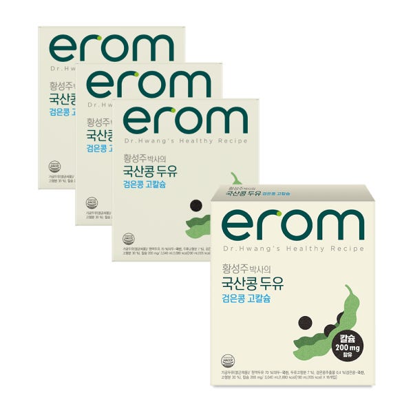 [슈퍼적립+리뷰1,000p] 이롬 황성주박사의 국산콩두유 검은콩고칼슘 190ml x 64입