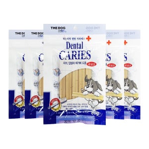(유통기한 26.8.20) 더독 덴탈카리에스 강아지껌 80g x 5p