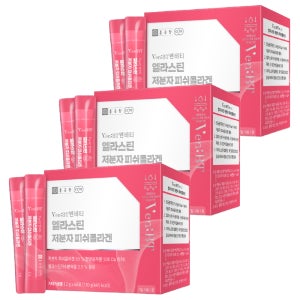 종근당 벤비티 엘라스틴 저분자 피쉬콜라겐 (500달톤 어린콜라겐 석류맛) 60포, 3개