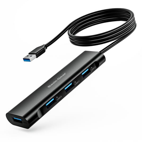 베이직기어 4포트 무전원 1.4m USB 3.0 허브