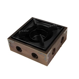 1인용 캠핑 화로대 미니화로 사각 우드스토브 가정용 개인화로