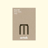 ARTEK 아르텍 알토 Alvar Aalto - Stool 60 50 x 70 cm (액자포함)