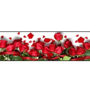 보석자수나라 ab비즈 십자수 보석 큐빅 구슬 빨간장미 꽃 100x35cm