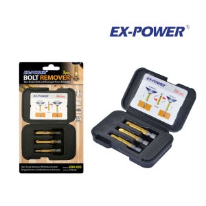 이엑스파워 볼트리무버 3PC EBR-003 히다리탭 반대탭 세트 볼트 나사 제거 빠꾸탭