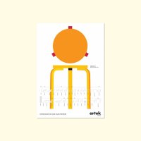 아르텍 알토 포스터 액자 ARTEK Alvar Aalto - Chronology Poster 50 x 70 cm