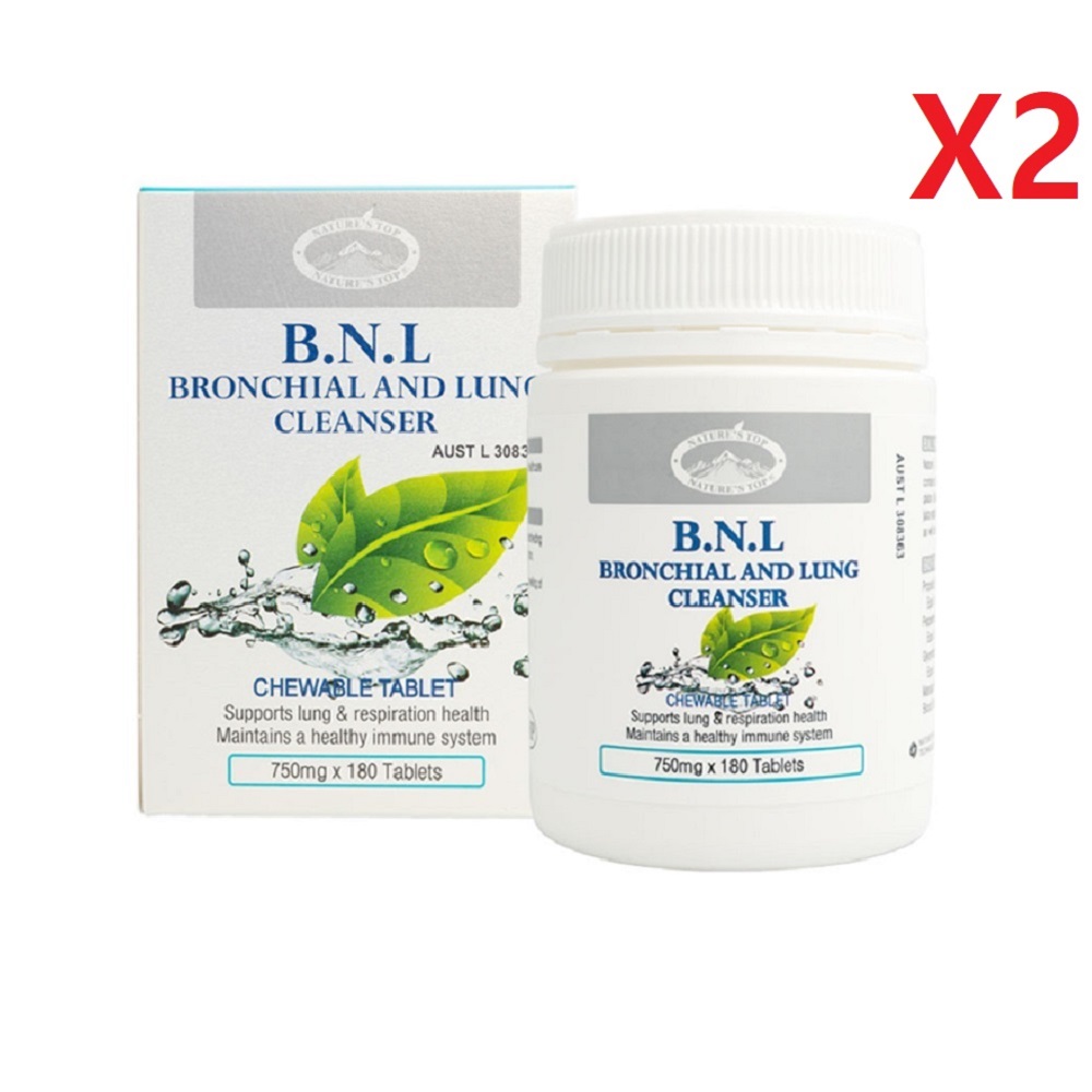 호주 네이쳐스탑 BNL 클렌져(기관지.폐)750mg 180정-2개