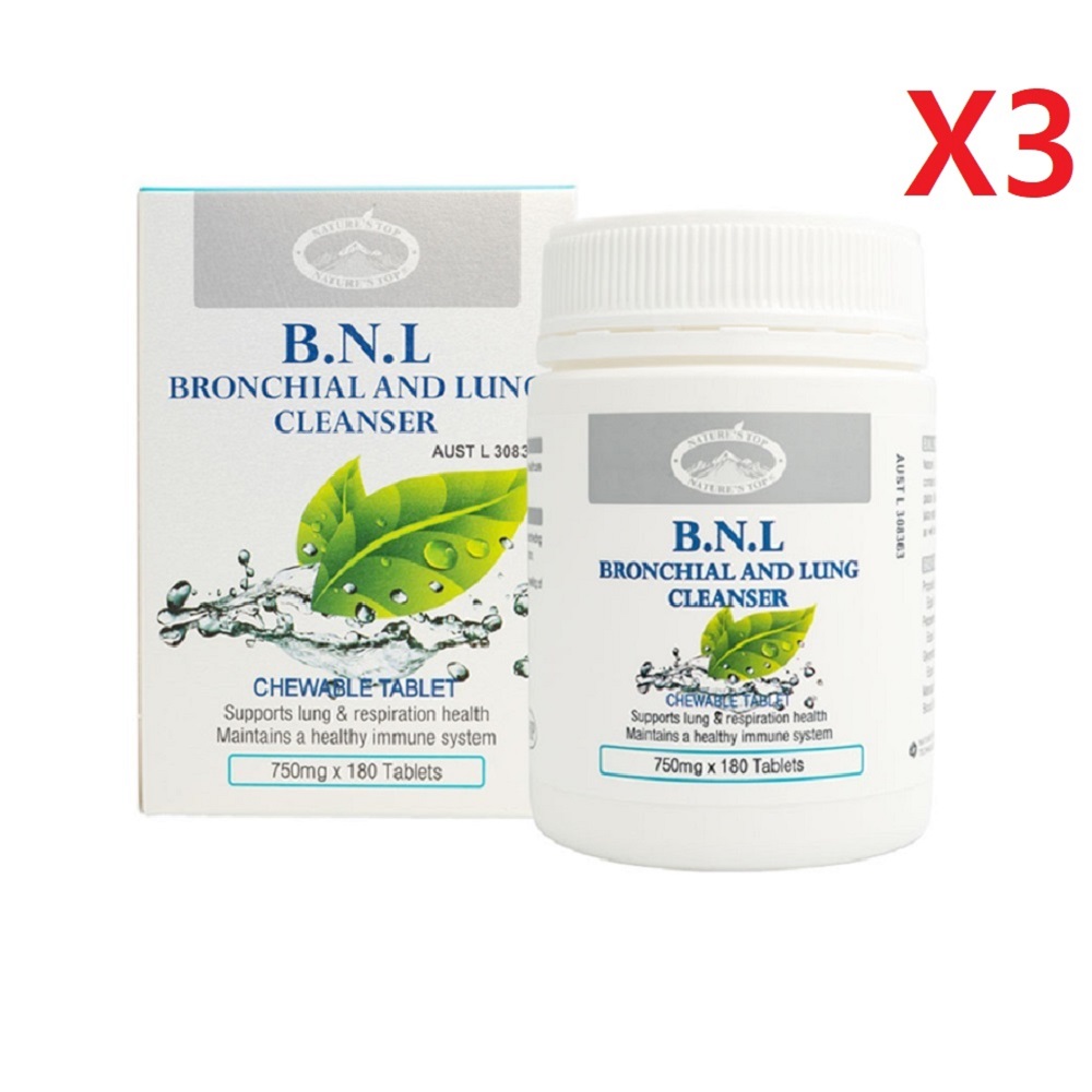 호주 네이쳐스탑 BNL 클렌져(기관지.폐)750mg 180정-3개