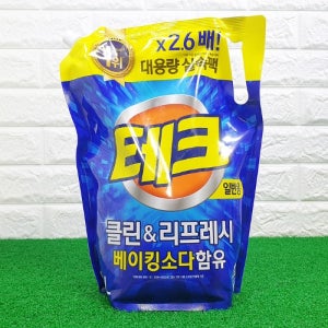 엘지 테크 클린앤리프레쉬 액체세제 일반용 대용량 2.6L / 베이킹소다함유